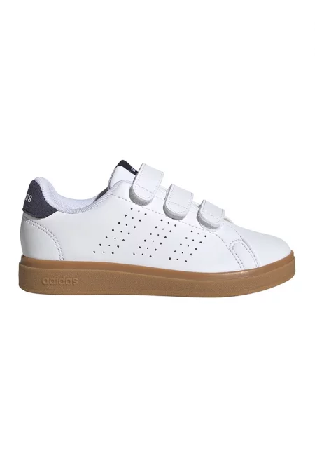 Спортни обувки Advantage Base 2.0 от еко кожа с велкро - Бял/Тъмносин