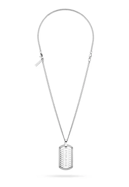 Стоманено колие с висулка с лого