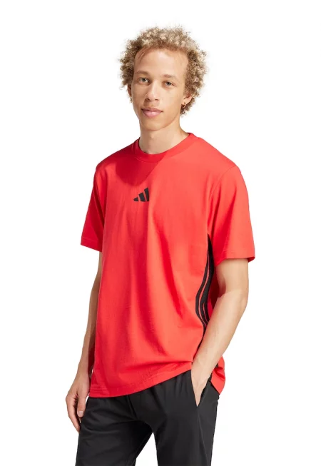 Тениска от памук с овално деколте и лого