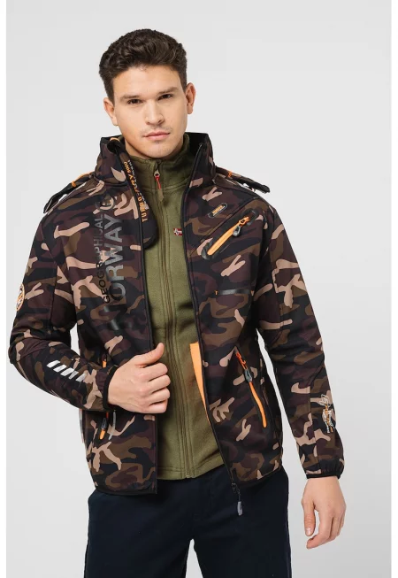 Яке Royaute с качулка и поларена подплата - Кафяв/Бежов