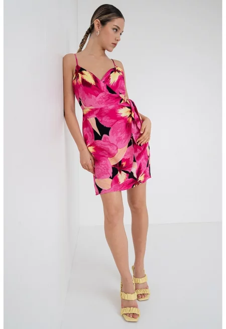 Застъпена рокля Alma с регулируеми презрами