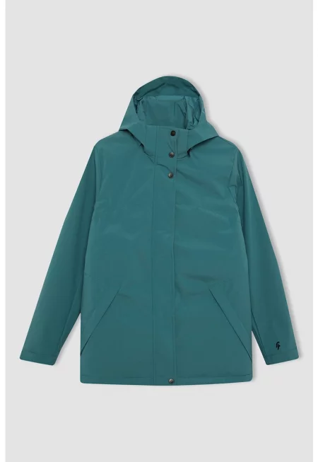 Зимно яке с отделяща се качулка