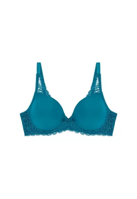 Amourette Spotlight - сутиен с получашка - с подплънки и банели - Син