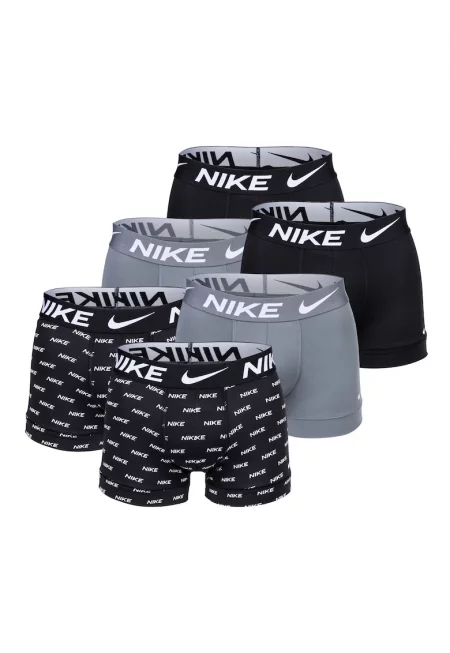 Боксерки с Dri Fit - 6 чифта - Черен/Сив