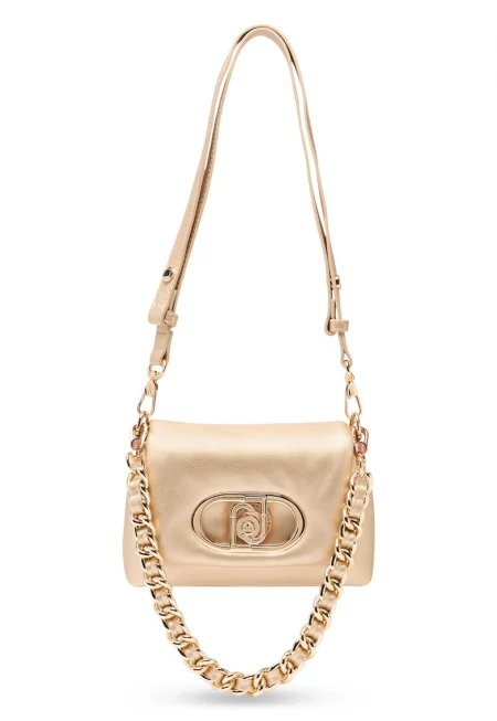 Чанта през рамо с презрамка с верижка - Златист