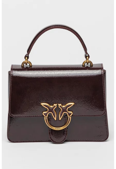 Чанта за рамо Love One от еко кожа - Тъмновиолетов