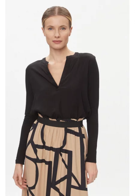 Дамска блуза -  303580698 - Вискоза - Черна - Черен