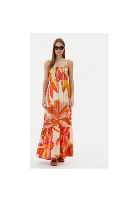 Дамска лятна рокля  PT2707CLD001 - Вискоза - Оранжев - Оранжев
