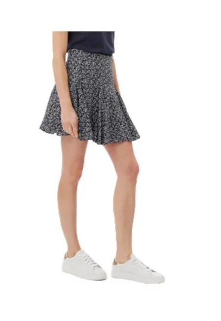 Дамска пола -  вискоза/памук - тъмносиньо/сиво