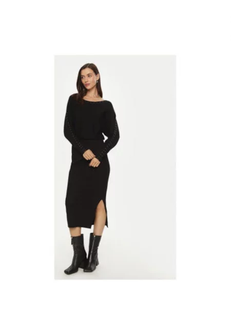 Дамска рокля -  304486418 - Вискоза/Полиамид - Черен