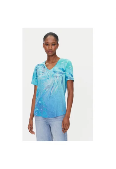 Дамска тениска  11105045 - Памук - Син - Син