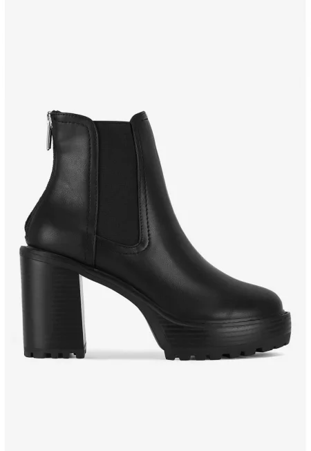 Дамски ботуши  5905588989264 - Текстил - Черен - Черен