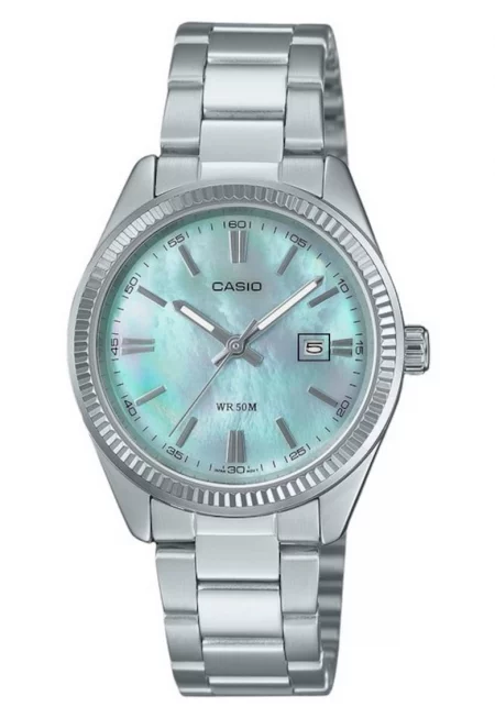 Дамски часовник  LTP-1302DS-2AV - верижка от неръждаема стомана - циферблат от седеф - водоустойчив 50M - 30.20x08.80мм