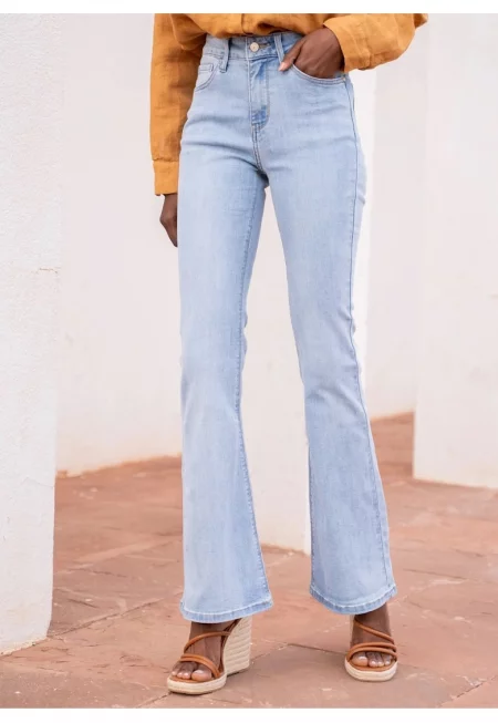 Дамски дънки  Разкроени - светло сини JD292C-1 16697