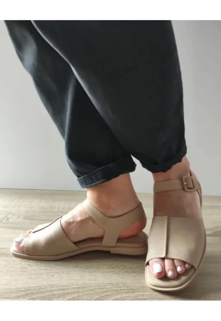 Дамски ежедневни сандали  60031D 03-N Бежов (кайсия) - Бежов -