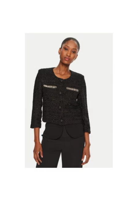 Дамски кардиган -  304724060 - Полиестер - Черен - Черен