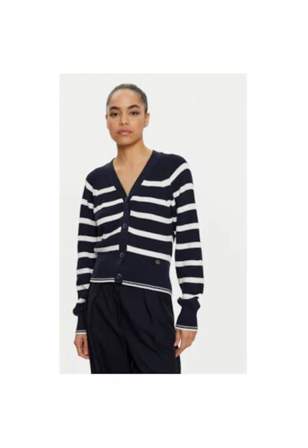 Дамски кардиган - US Polo Assn. - 304797408 - Памук - Син - Син