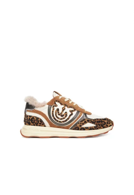 Дамски спортни обувки -  Leopard M36 SS0087P121 - естествена кожа - кафяво/крем