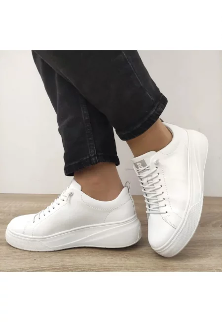 Дамски спортни обувки  W2301-80 Бели - Бяло - Бял