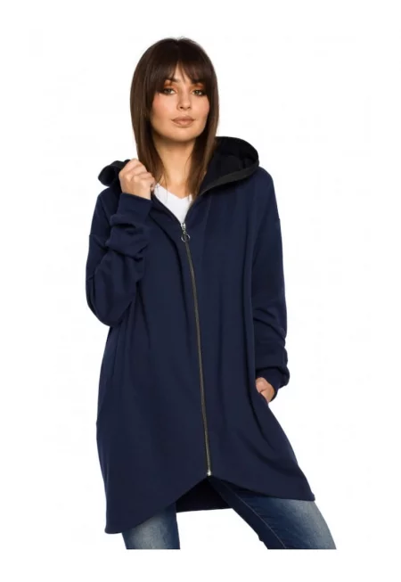 Дамски суичър - Памук/Полиестер/Вискоза 32'4 - Тъмносин