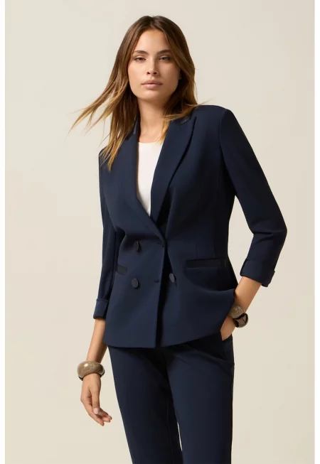 Двуредно сако с двойни ревери