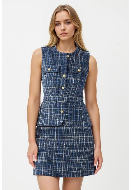 Елек на каре с колан