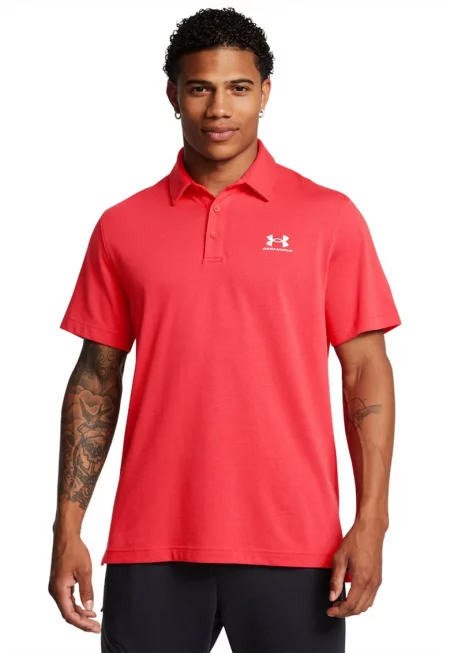 Фитнес тениска с яка и лого