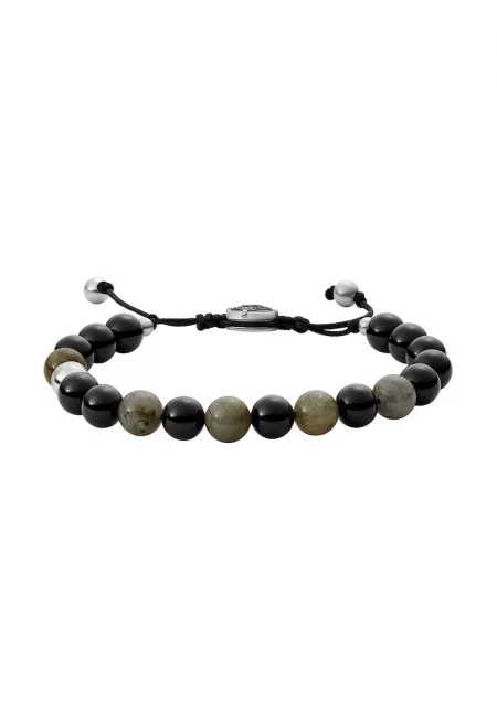 Гривна с мъниста - Черен/Каки