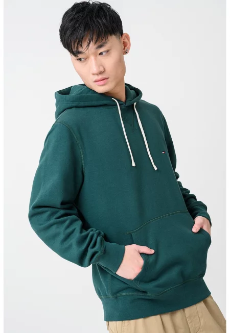 Худи с джоб кенгуру - Тъмнозелен