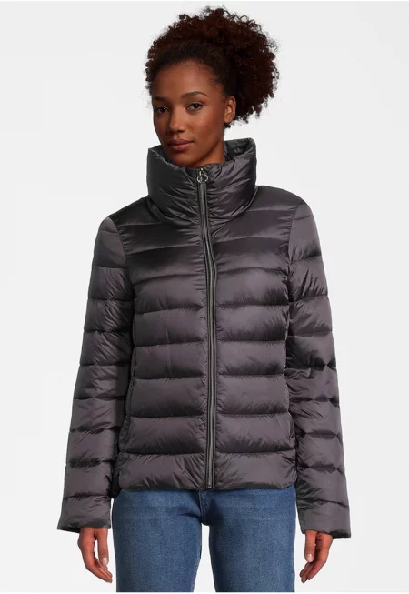 Капитонирано яке 50489 с цип - Антрацитно сиво