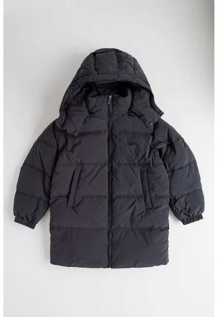 Капитонирано зимно яке Wravee с качулка - Tъмносив