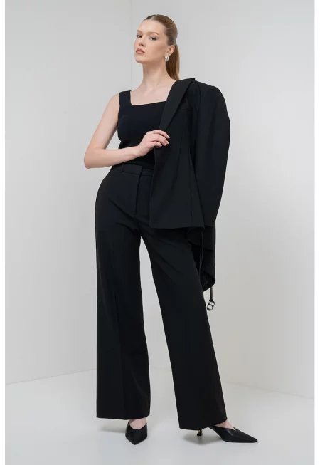 Къс топ Nuage с квадратно деколте - Черен