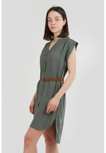 Къса права рокля Mona с колан