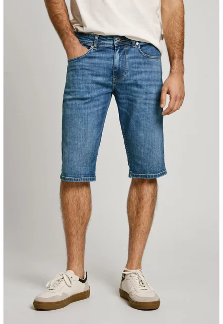 Къси стандартни дънки - Тъмносин