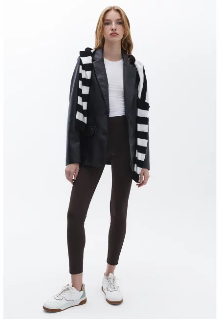 Клин с висока талия - Избеляло черно