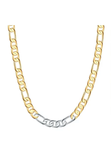 Колие тип верижка с 14К златно покритие - Златист