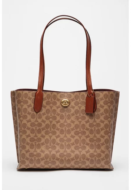 Кожена чанта Willow с монограм