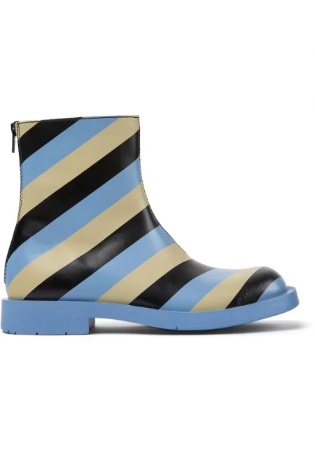 Кожени боти 1978 на райе - Черен/Бежов/Син