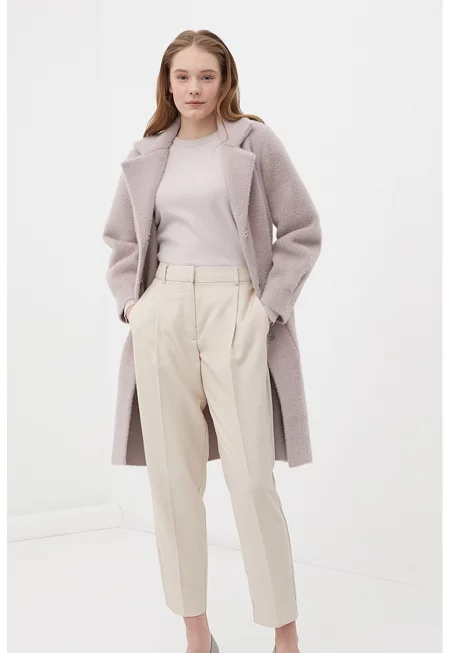 Мъхесто палто с капси