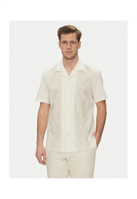 Мъжка риза Joop Jeans - 10019529 30045980 - памук - бежово - Бежов