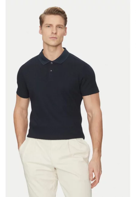 Мъжка тениска -  304687129 - Памук - Син - Син