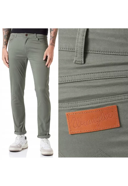 Мъжки дънки Wrangler  Slim Tapered - масленозелени