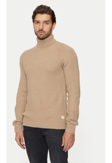 Мъжки суитшърт -  304372537 - Акрил/Памук - Бежов - Бежов