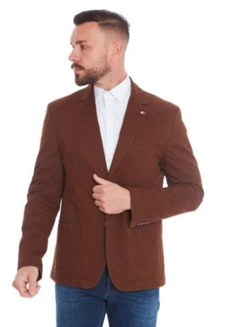Мъжко яке -  Яке 6447 - Кафяво