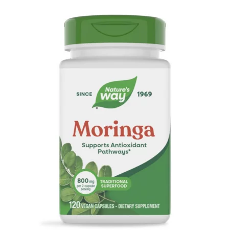 Моринга (лист) – Нормализира кръвната захар, холестерола и сърдечната функция, 400 mg, 120 веган капсули