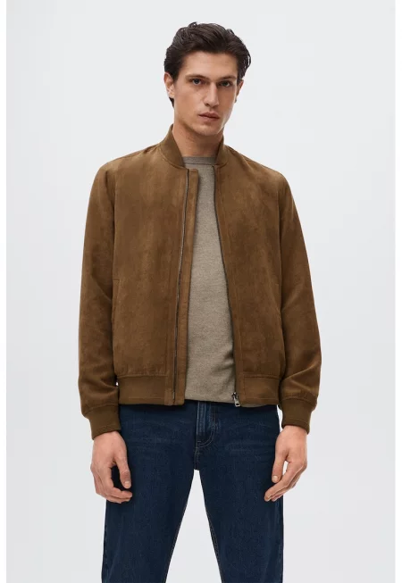 Олекотено яке Bero с велурен ефект