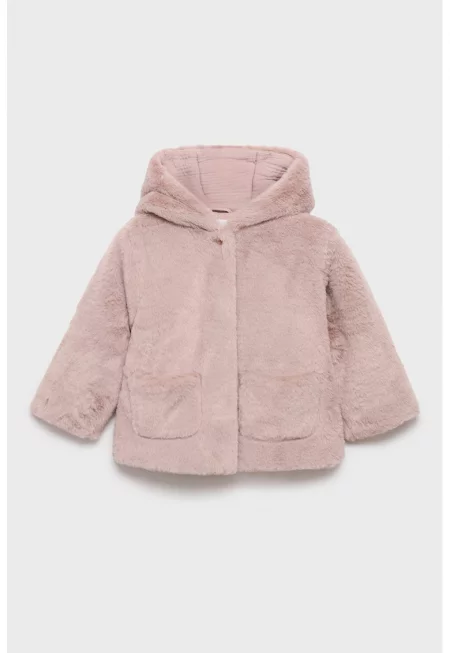 Палто от еко пух с качулка