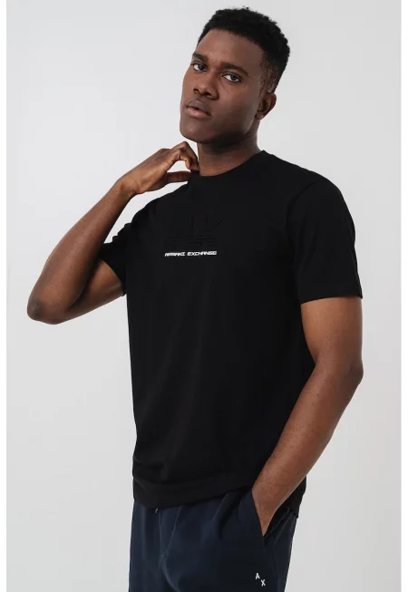 Памучна тениска с релефно лого