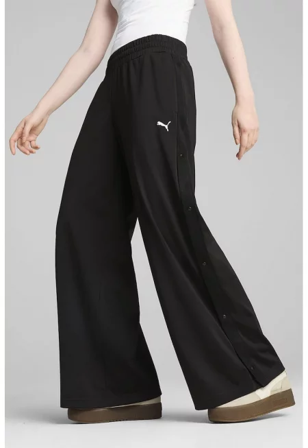 Панталон ESS с лого с капси встрани - Черен