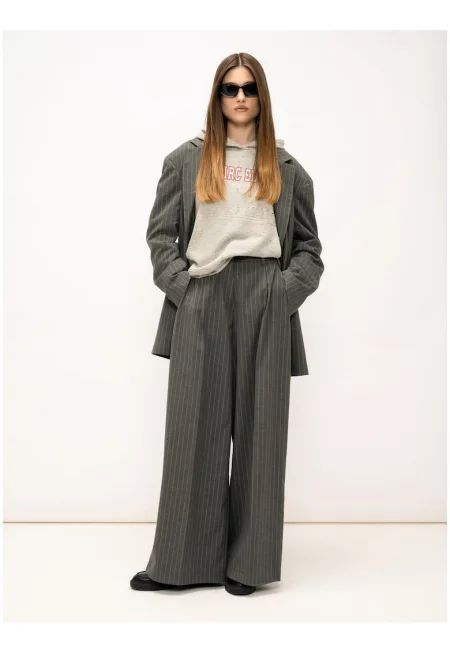 Панталон с широк крачол и райе